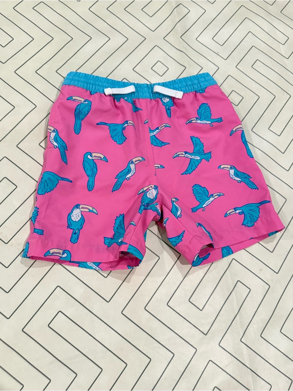 Chubbies Pink Parrot Swim Trunks